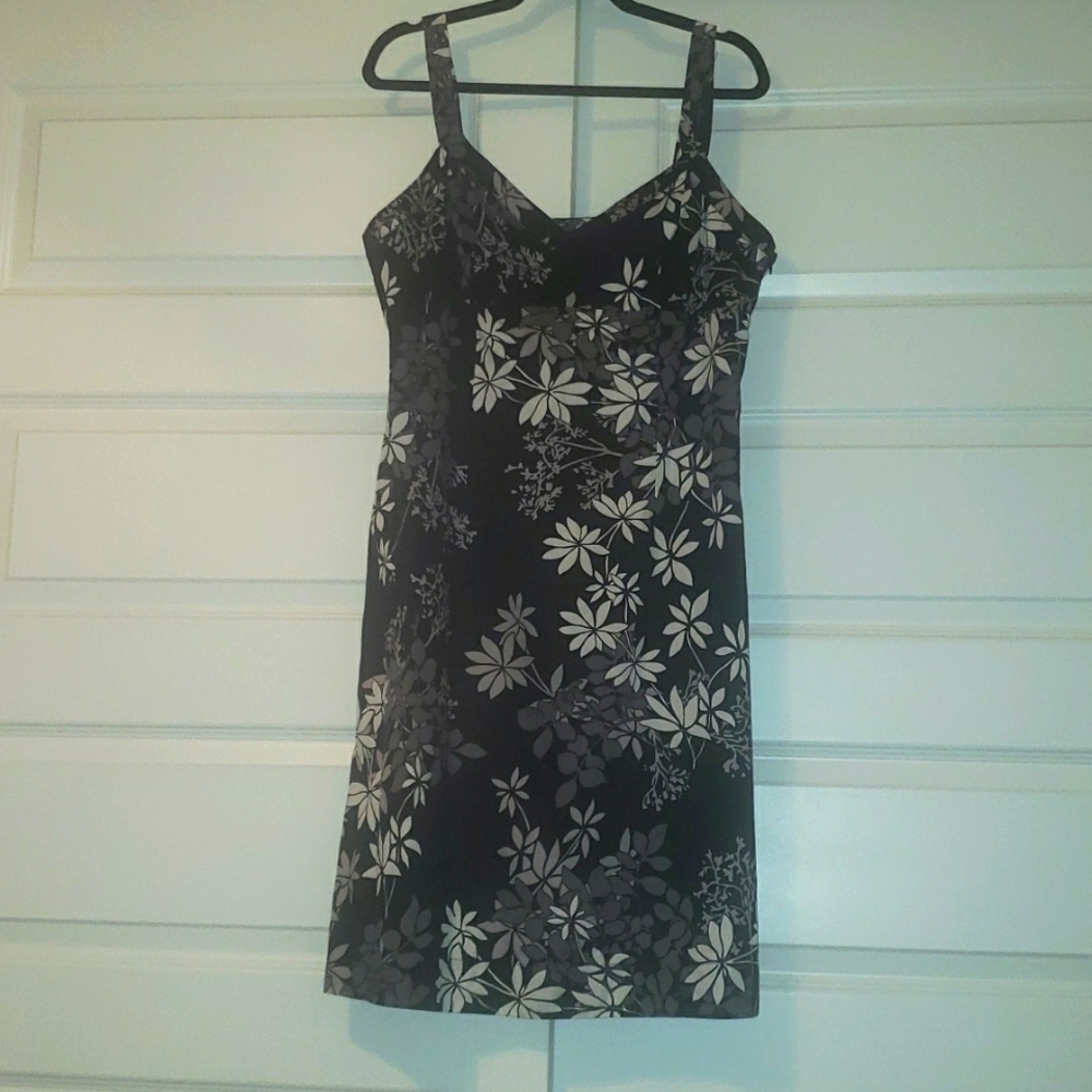 Black floral dress